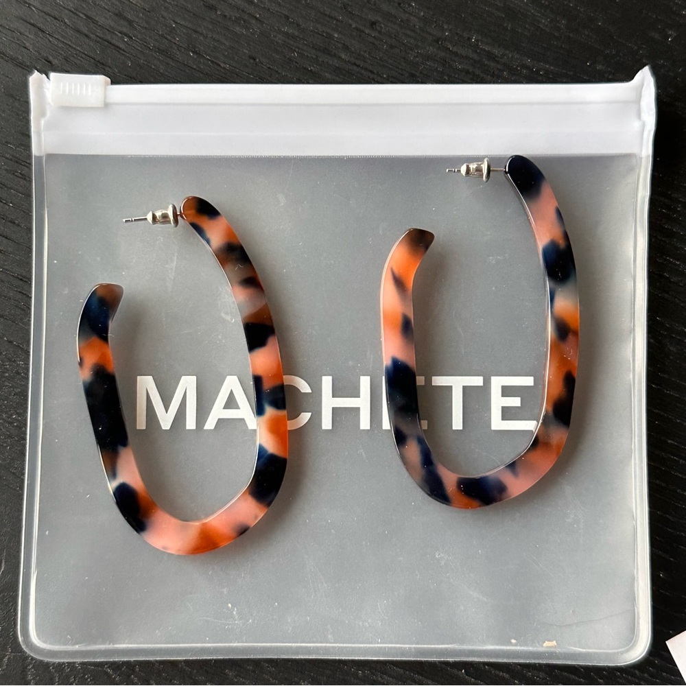 Brown Geometric Hoop Earrings Jewelry